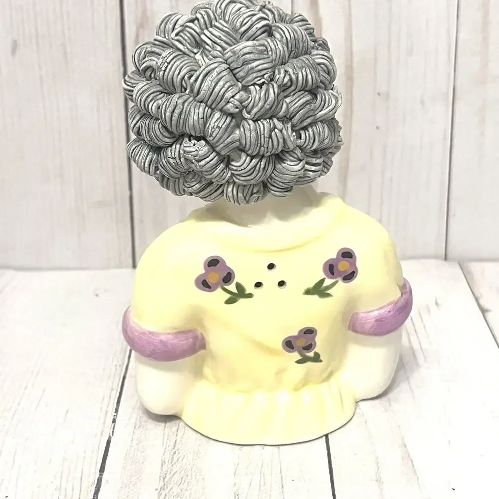 Vintage Spaghetti Hair Figurines Ma Pa Charlie Sadie Schwartz Salt Pepper Set 5”